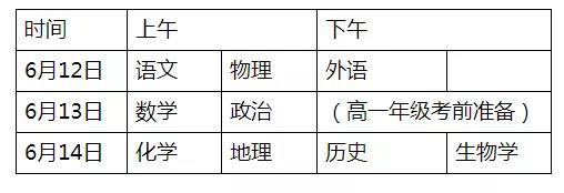 2022年湖南省高中学考考试时间、科目安排表